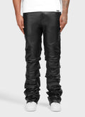 Vintage Flare Tacked Wax Jeans - Black