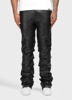 Vintage Flare Tacked Wax Jeans - Black
