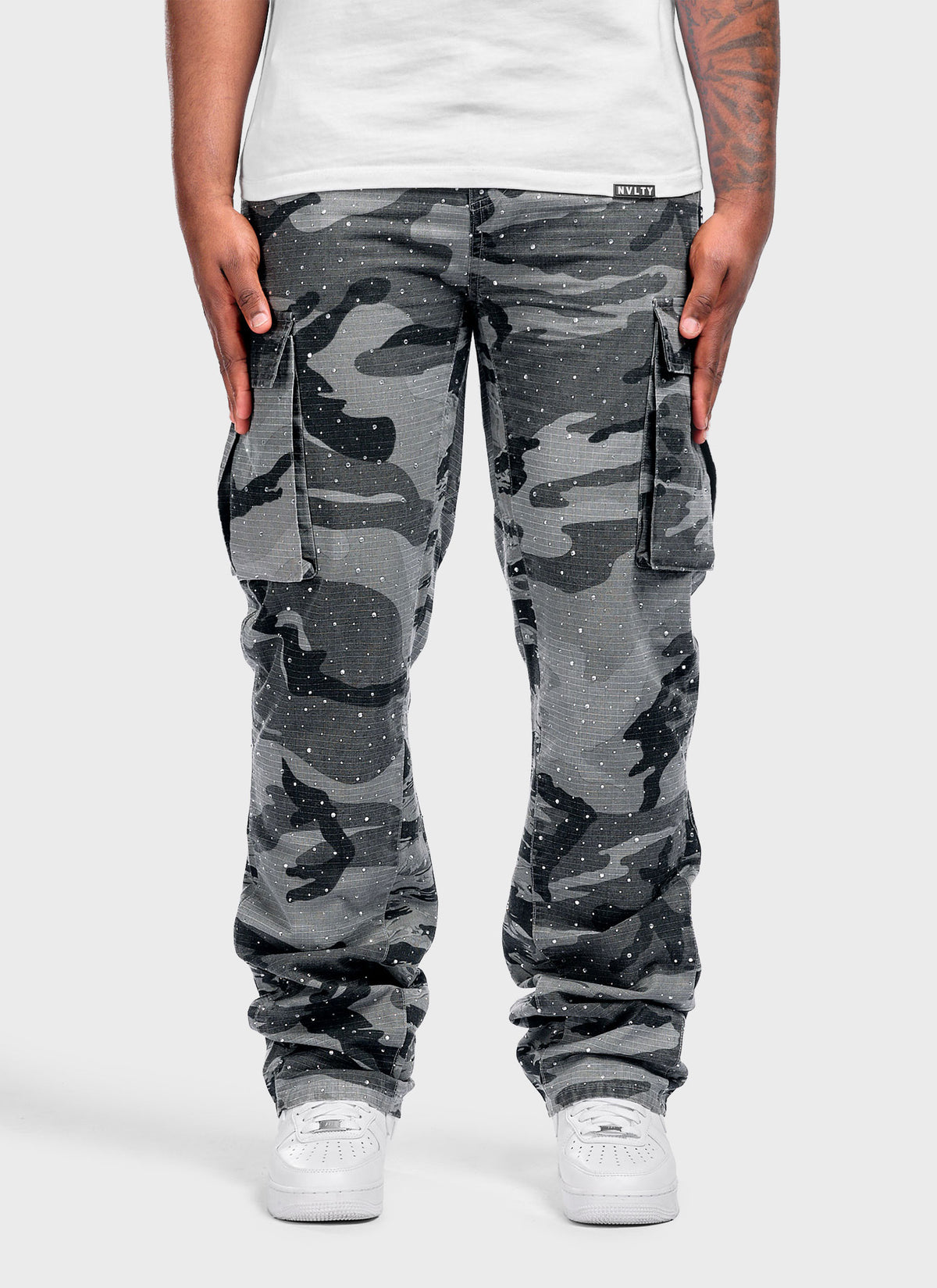 Vintage Flare VVS Cargos - Black Camo