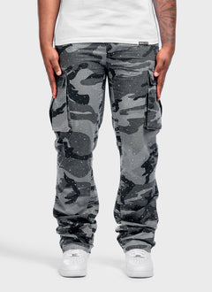 Vintage Flare VVS Cargos - Black Camo