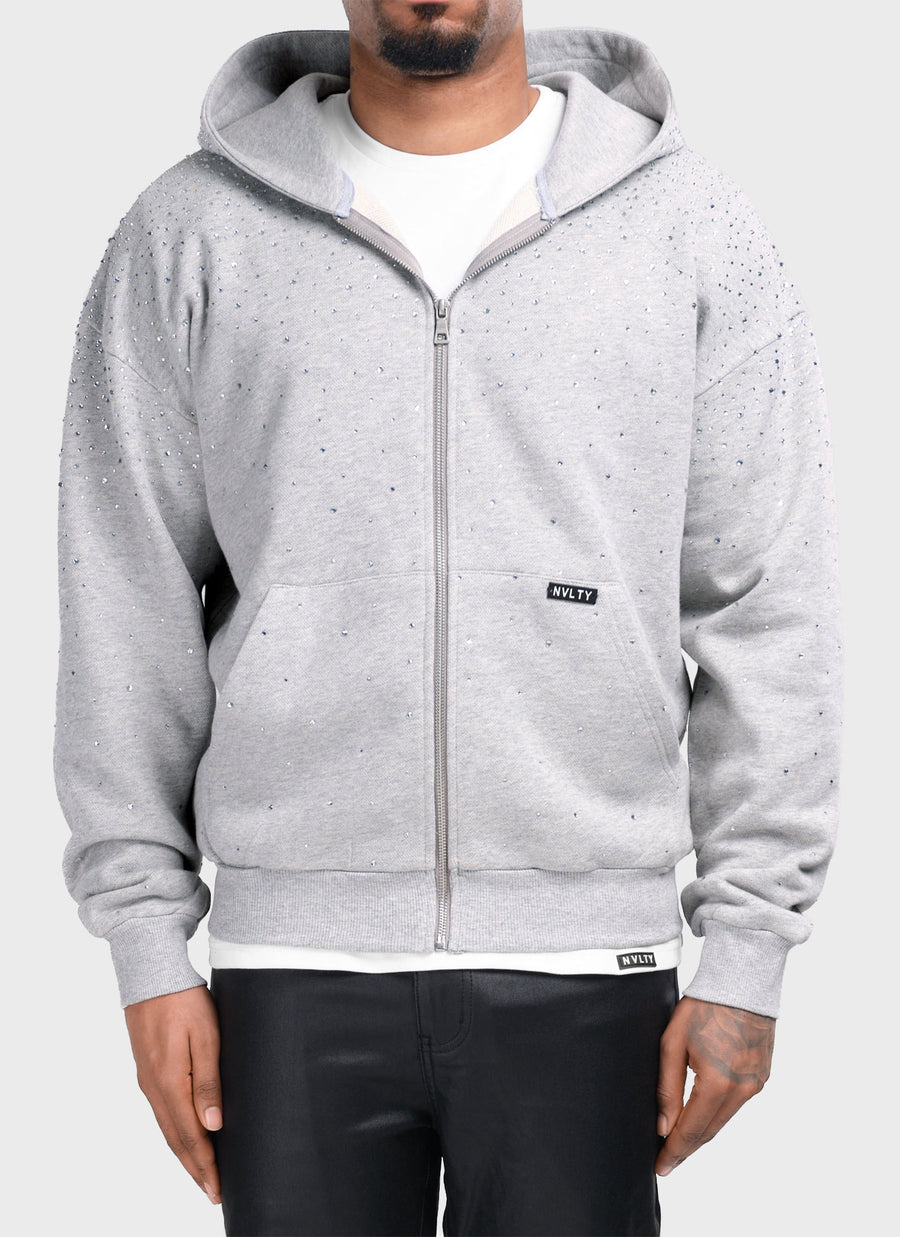 Vintage Flooded VVS Zip Hoodie - Grey