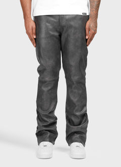 Vintage Heavyweight Leather Pants - Black