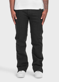 Vintage Pleat Jeans - Black