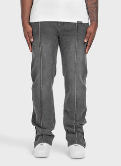 Vintage Pleat Jeans - Grey
