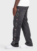 Vintage Studded Jeans - Grey