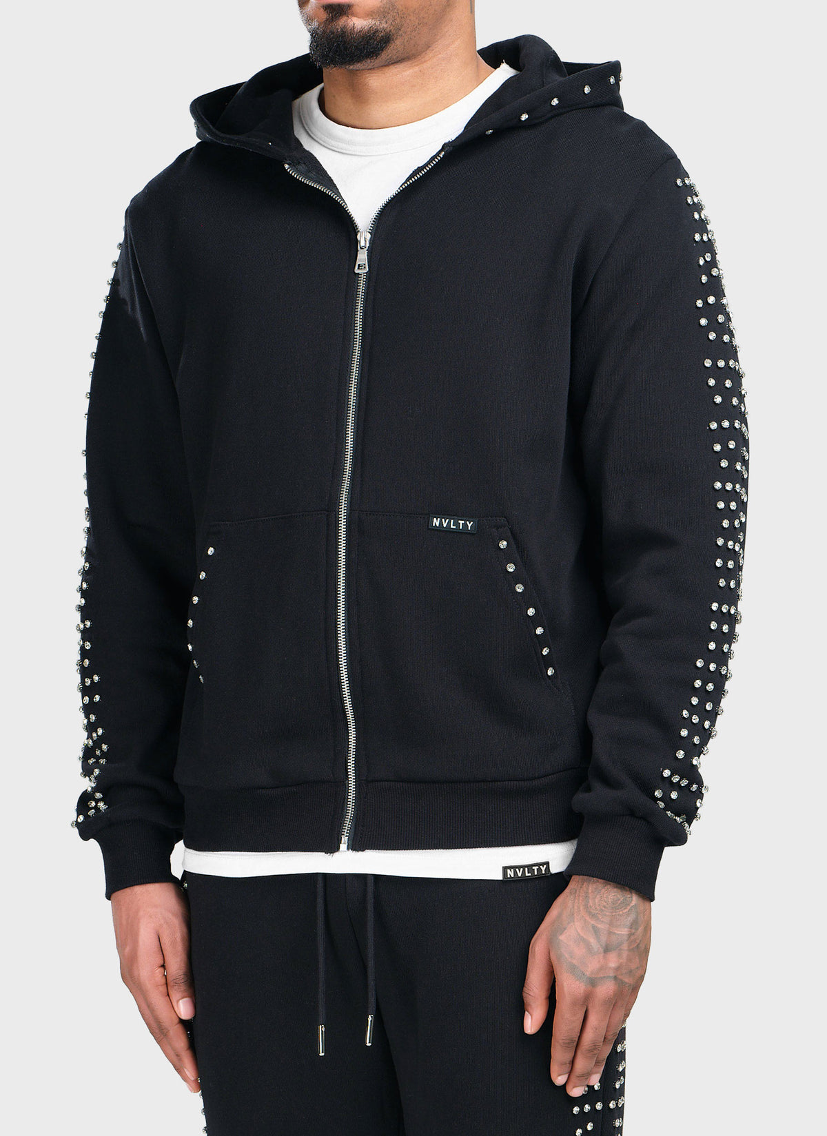 Vintage Flooded VVS Zip Hoodie - Black