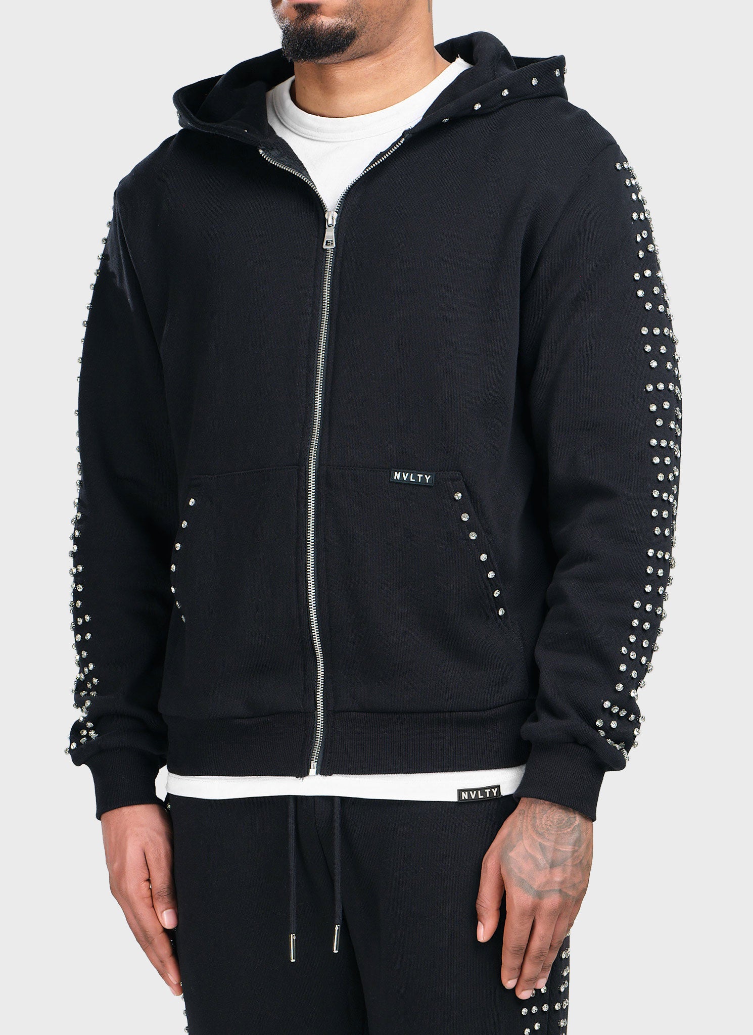 Vintage Flooded VVS Zip Hoodie - Black