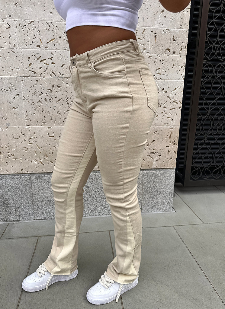 Vintage Flare Jeans - Stone