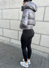 Shiny Puffer Jacket - Charcoal Grey