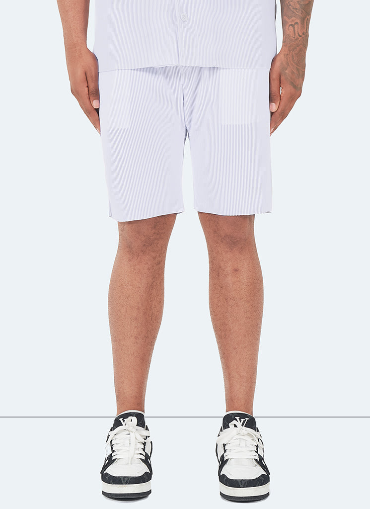 Pleated Shorts - White
