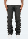 Vintage Stacked Wax Jeans - Black