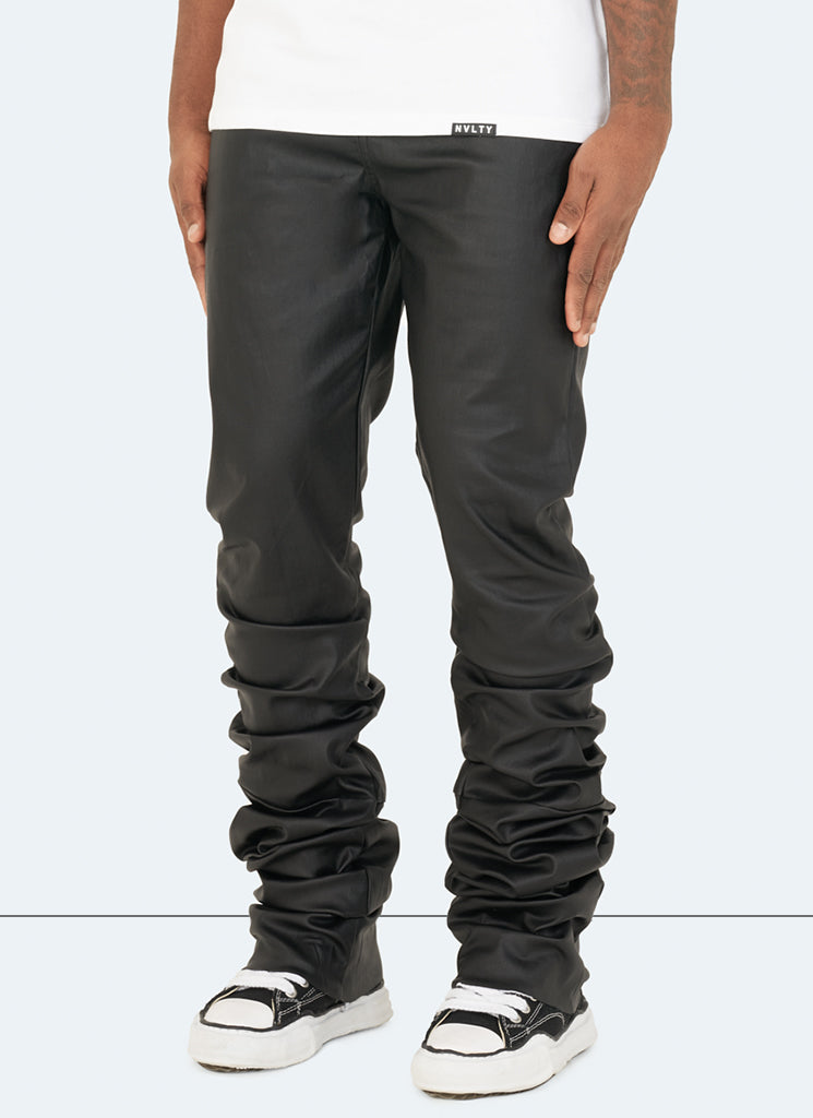 Vintage Stacked Wax Jeans - Black – N V L T Y