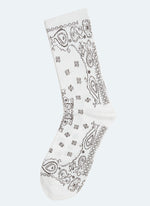 Paisley Socks - White