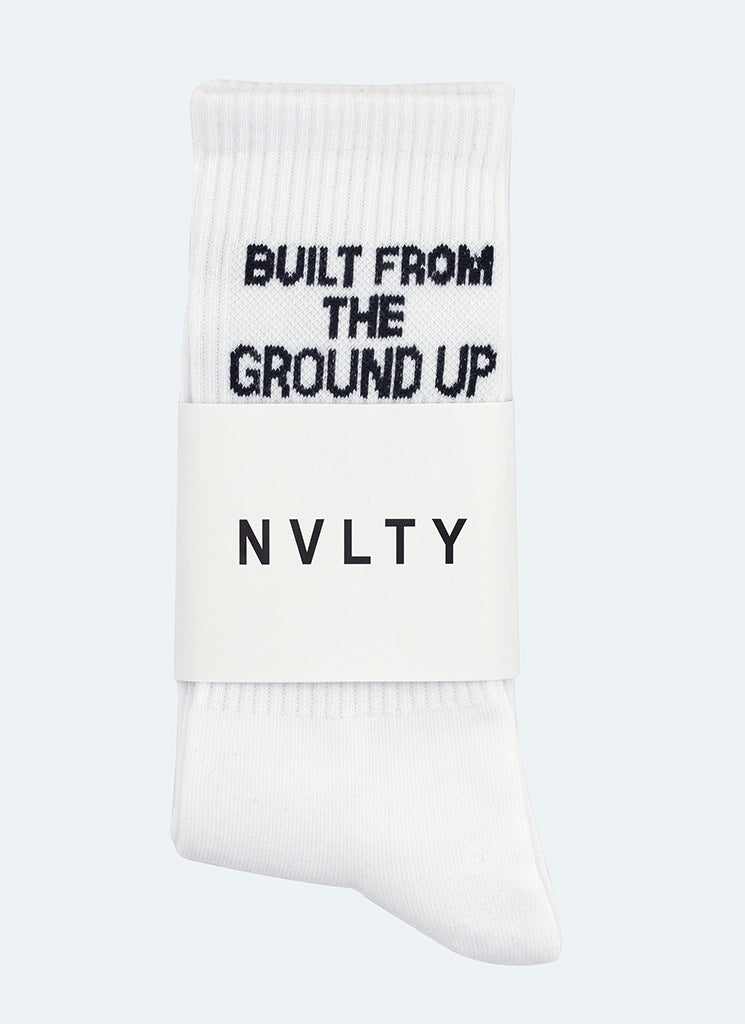 Built From The Ground Up Socks - White