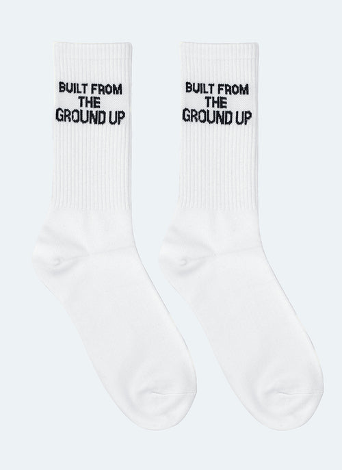 Built From The Ground Up Socks - White
