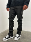 Vintage Stacked Wax Jeans - Black