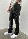 Vintage Flare Wax Jeans - Black