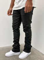 Vintage Stacked Wax Jeans - Black