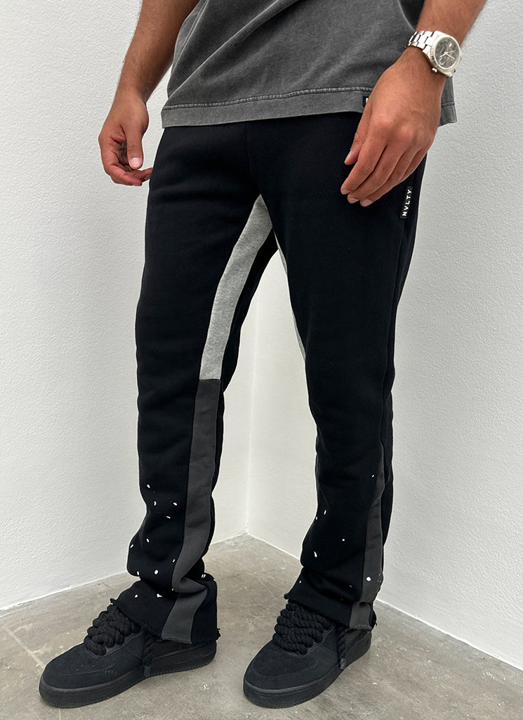 Vintage Flare Paint Joggers - Black – N V L T Y