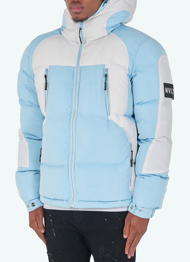 NVLTY - Shadow Puffer Jacket - Baby Blue – N V L T Y