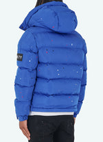 Paint Puffer Jacket - Royal Blue