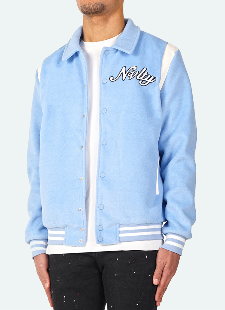 Signature Varsity Jacket - Baby Blue – N V L T Y