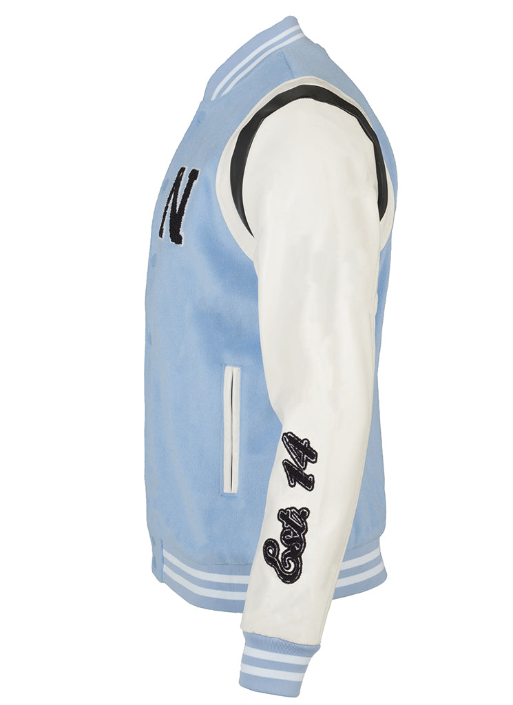Dreams Varsity Jacket - Baby Blue