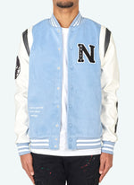 Dreams Varsity Jacket - Baby Blue