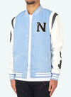 Dreams Varsity Jacket - Baby Blue
