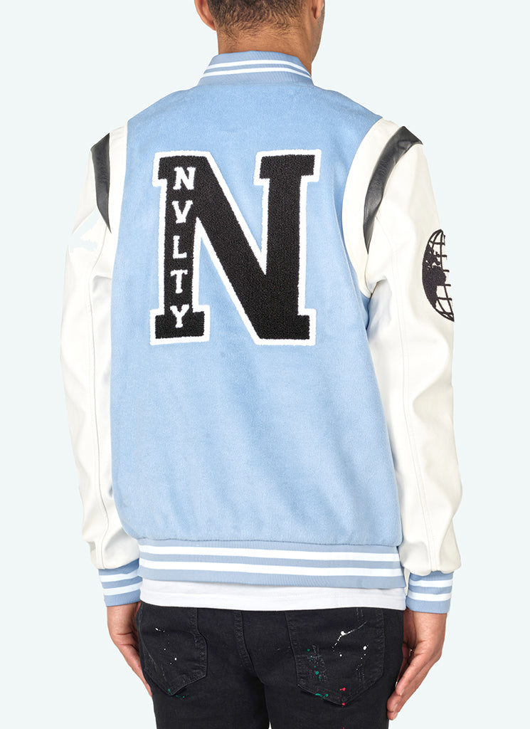 Dreams Varsity Jacket - Baby Blue – N V L T Y