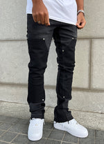 Vintage Flare Carpenter Jeans - Black