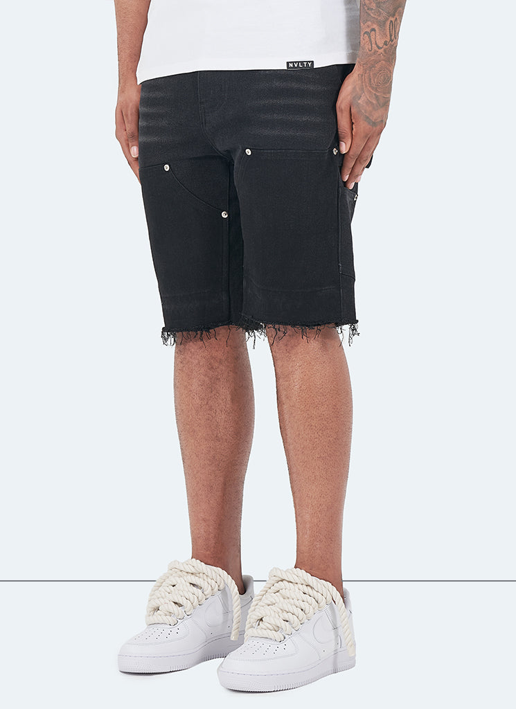 Vintage Carpenter Denim Shorts - Black