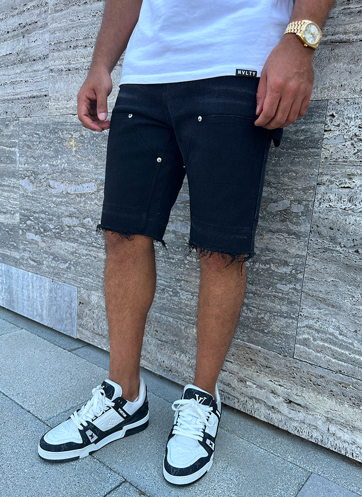 Vintage Carpenter Denim Shorts - Black