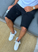 Vintage Carpenter Denim Shorts - Black