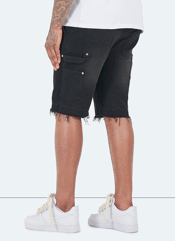 Vintage Carpenter Denim Shorts - Black