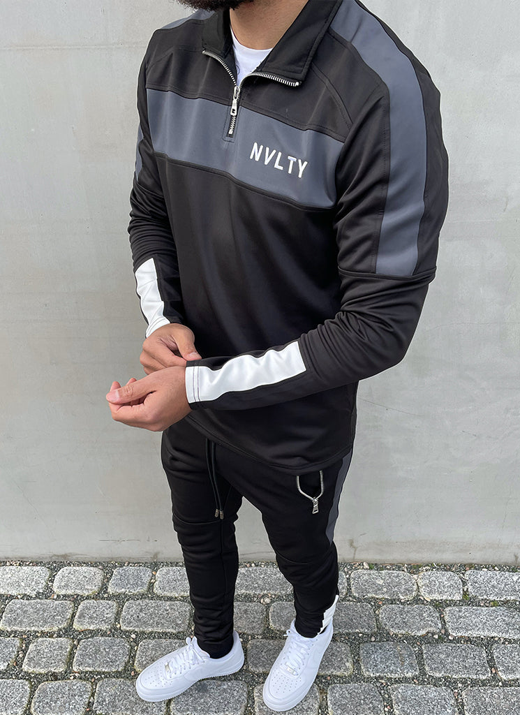 Team Track Top - Black/Charcoal Grey