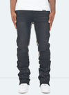 Vintage Flare Paint Jeans - Black