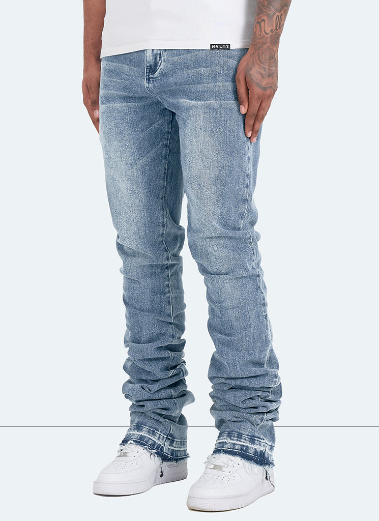 Vintage Stacked Jeans - Blue