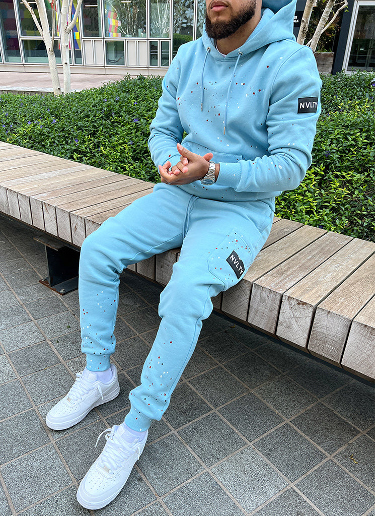 Paint Joggers - Baby Blue – N V L T Y