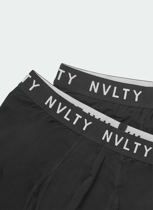 2 Pack Logo Boxer Briefs - Black