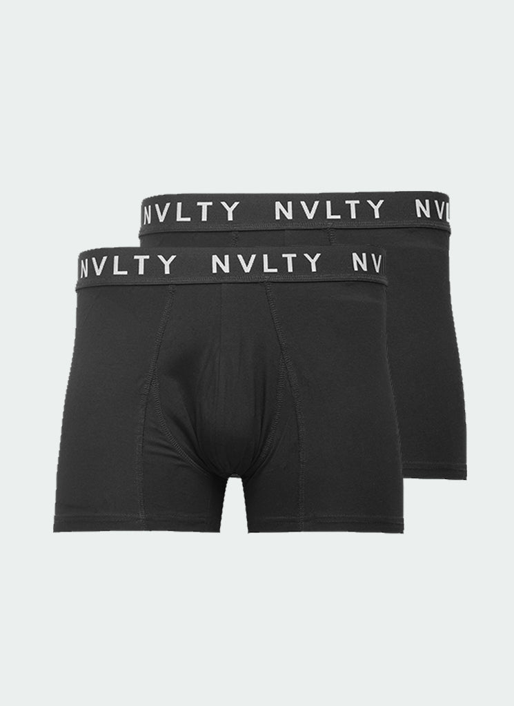 2 Pack Logo Boxer Briefs - Black