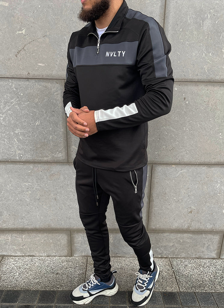 Team Track Top - Black/Charcoal Grey