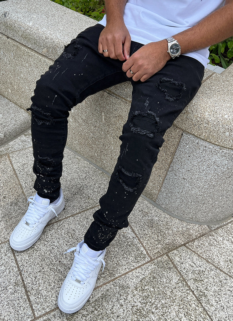 Patch work sales jeans for mens