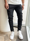 Triple Patchwork Jeans - Black