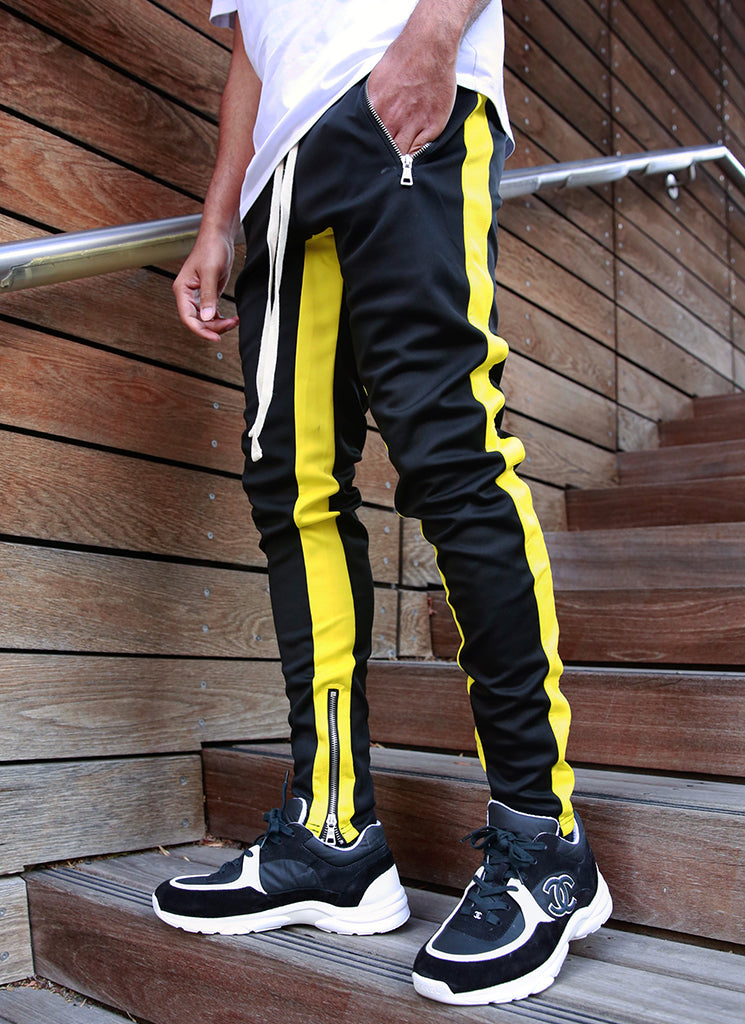 Black hotsell yellow pants