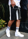 Panelled Track Shorts - Black/White