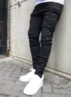 Patchwork Paint Jeans - Black