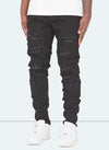 Ripped & Repaired Jeans - Black