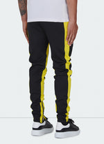 Panelled Track Pants - Black/Yellow