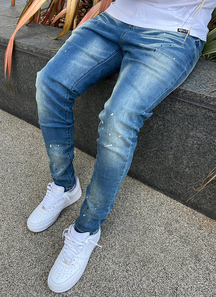 Smoke rise jeans sales blue